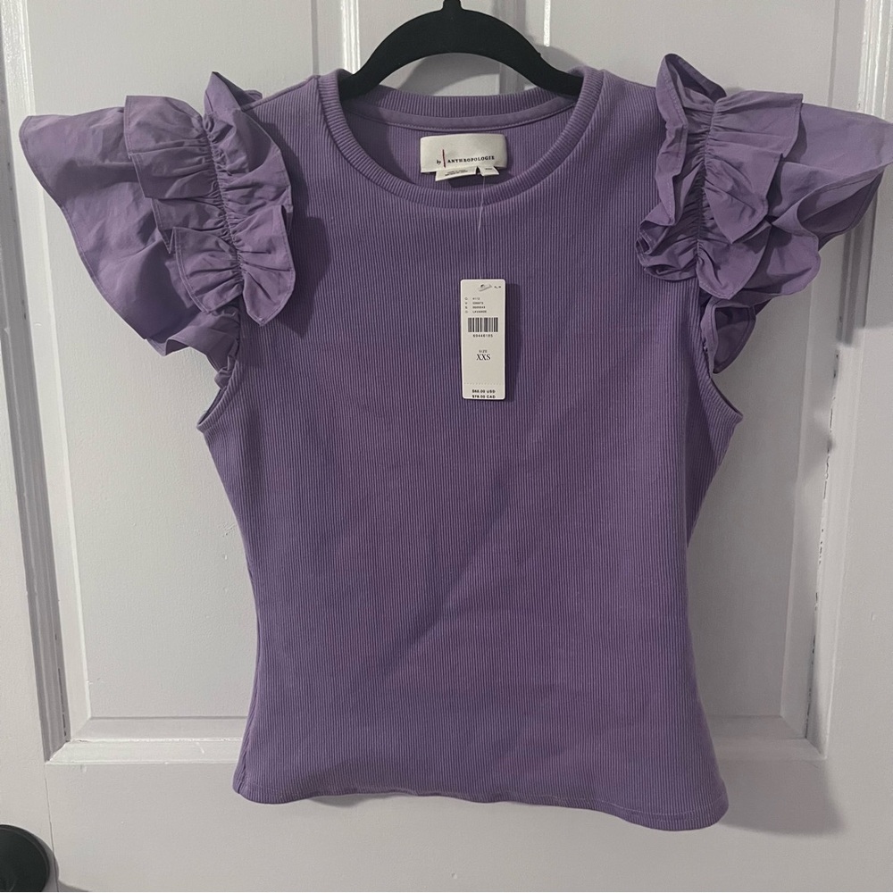 Purple Ruffle Top